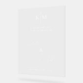 Modernes Willkommen in unserem Minimalistischen Ho Acrylschild (Winkel)