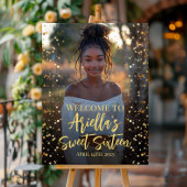 Modernes Willkommensschild mit süßen 16 Party Foto Poster