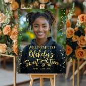 Modernes Willkommensschild mit süßen 16 Party Foto Poster