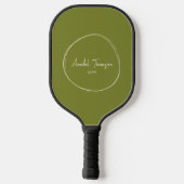 Modernes Willow Green Mitte des Jahrhunderts | Nam Pickleball Schläger (Rückseite)