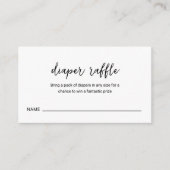 Modernes Windelgestell Minimal einfache Babydusche Begleitkarte (Vorderseite)