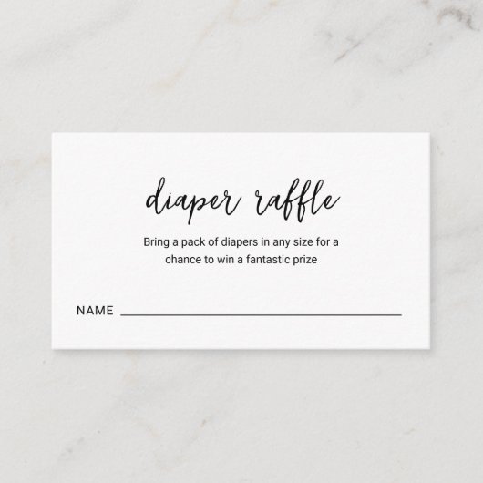 Modernes Windelgestell Minimal einfache Babydusche Begleitkarte (Vorderseite)