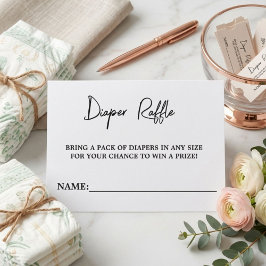 Modernes Windschutzscheibe mit weißem Baby-Duschko Begleitkarte