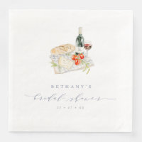 Modernes Wine & Cheese Picnic Brautparty