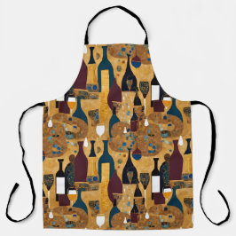 Modernes Wine-Muster Schürze