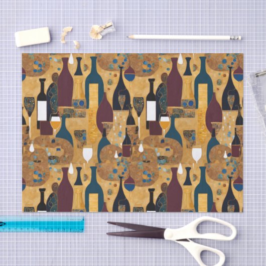 Modernes Wine-Muster Seidenpapier (Handwerk)