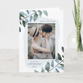 Modernes Winter Foliage Foto Feiertagskarte