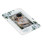Modernes Winter Foliage Holiday Foto Magnet (Rechte Seite)