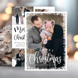 Modernes Winter-Foto Elegante Weihnachtskarte Feiertagskarte