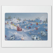 Modernes Winter Luxe Wrapping Paper Geschenkpapier (Flach)