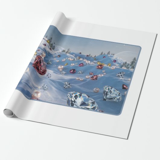 Modernes Winter Luxe Wrapping Paper Geschenkpapier (Ungerollt)