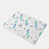 Modernes Wintergrün aus dem Mittelalter Fußmatte (Schrägansicht)