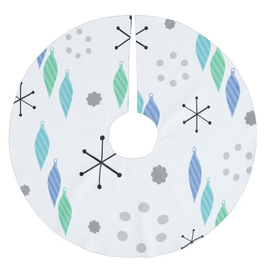 Modernes Wintergrün aus dem Mittelalter Polyester Weihnachtsbaumdecke (Vorderseite)