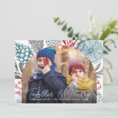 Modernes Wintergrün Weihnachten Foto (Stehend Vorderseite)