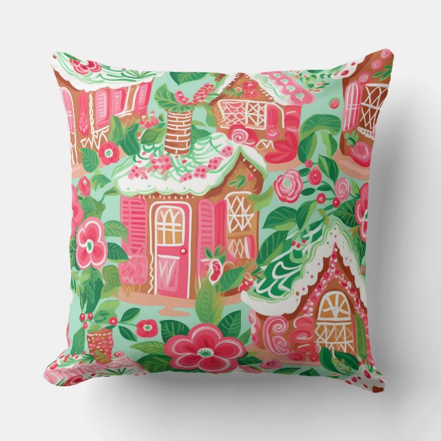 Modernes Winterkissen mit Schneeflocken - neutral Kissen (Vorderseite)