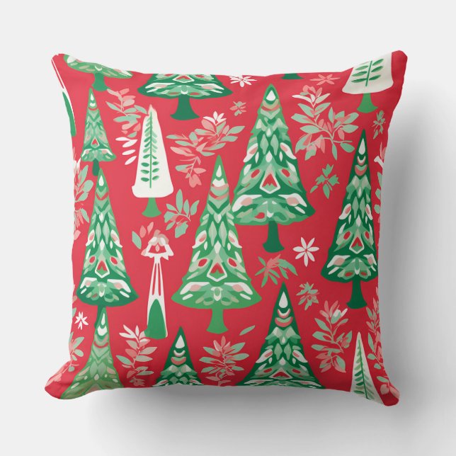 Modernes Winterkissen mit Schneeflocken - neutral Kissen (Vorderseite)