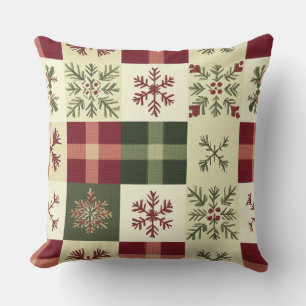 Modernes Winterkissen mit Schneeflocken - neutral Kissen