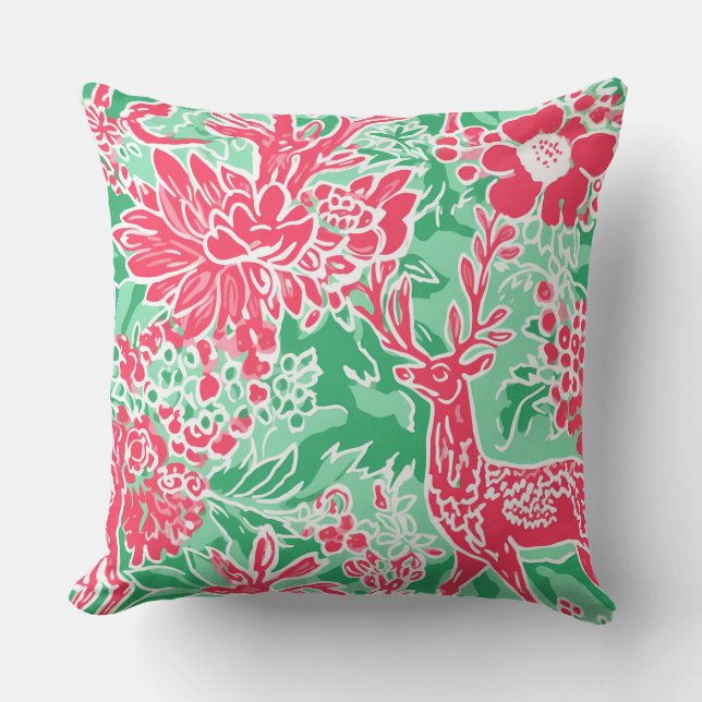 Modernes Winterkissen mit Schneeflocken - neutral Kissen (Vorderseite)