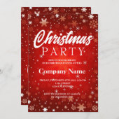 Modernes Winterschneeflocken-Party Einladung (Vorne/Hinten)