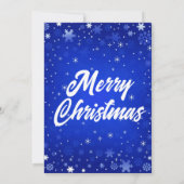 Modernes Winterschneeflockenblauer Weihnachtsgebir Einladung (Rückseite)