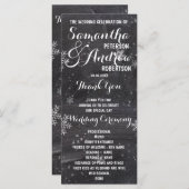 Modernes Winterschneeflockenprogramm Programm (Vorne/Hinten)