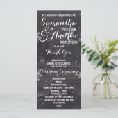 Modernes Winterschneeflockenprogramm Programm (Stehend Vorderseite)