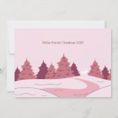 Modernes Winterwald Weihnachts-Party Einladung (Rückseite)