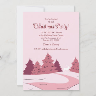 Modernes Winterwald Weihnachts-Party Einladung