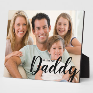 Modernes WIR Liebe Sie Daddy Custom Foto Fotoplatte