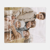 Modernes Wir Liebe Sie Grammy Familie Single Foto Fleecedecke (Vorderseite (Horizontal))