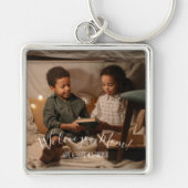 Modernes Wir Liebe Sie Mama Foto Schlüsselanhänger (Vorne)