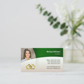 Modernes wirkliches grünes Gold der Visitenkarte (Stehend Vorderseite)