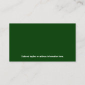 Modernes wirkliches grünes Gold der Visitenkarte (Rückseite)