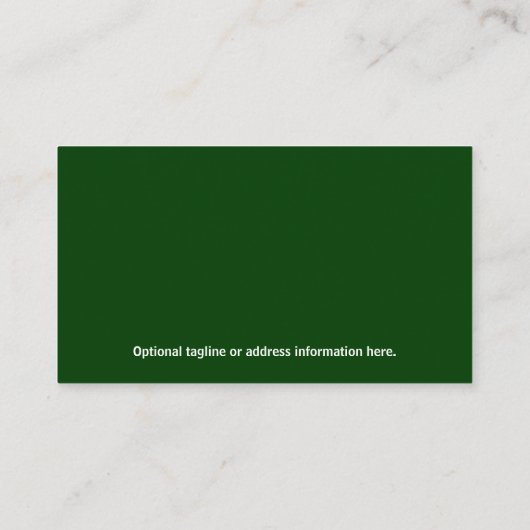 Modernes wirkliches grünes Gold der Visitenkarte (Rückseite)