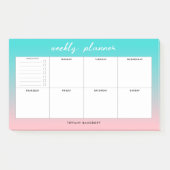 Modernes, wöchentliches Verzeichnis | Name hinzufü Post-it Klebezettel (Vorderseite)