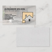 Modernes Wohnzimmer | Creative Zuhause-Logo Visitenkarte (Vorne/Hinten)