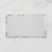 Modernes Wohnzimmer | Leather Style Look Visitenkarte (Rückseite)