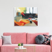 Modernes Wohnzimmer Retro Leinwanddruck (Insitu (Wohnzimmer))