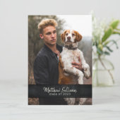 Modernes Woodsy Rustikal | Foto Graduation Party Einladung (Stehend Vorderseite)