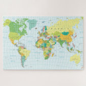 Modernes World Map Puzzle (Horizontal)