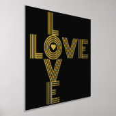 Modernes Wort "LIEBE" und Herzschwarz Foliendrucke (Ablage )