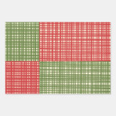 Modernes Woven Retro Weihnachtswerk aus dem Mittel Geschenkpapier Set (Vorderseite 2)