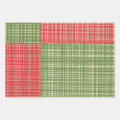 Modernes Woven Retro Weihnachtswerk aus dem Mittel Geschenkpapier Set (Vorderseite)