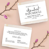 Modernes Wrap-Label für schwarze und weiße Seife