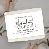 Modernes Wrap-Label für schwarze und weiße Seife