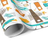 Modernes Wrapping Paper #5 des mittleren Jahrhunde Geschenkpapier (Rolleneckpunkt)