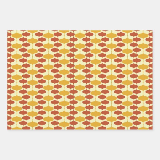 Modernes Wrapping Paper - Retro der 50er Jahre Geschenkpapier Set (Vorderseite 3)