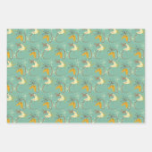 Modernes Wrapping Paper - Retro der 50er Jahre Geschenkpapier Set (Vorderseite)