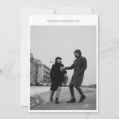 Modernes, wunderschönes Minimalistisches Foto Save The Date (Rückseite)
