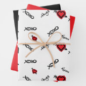 Modernes XoXo-Design Geschenkpapier Set (Beispiel)